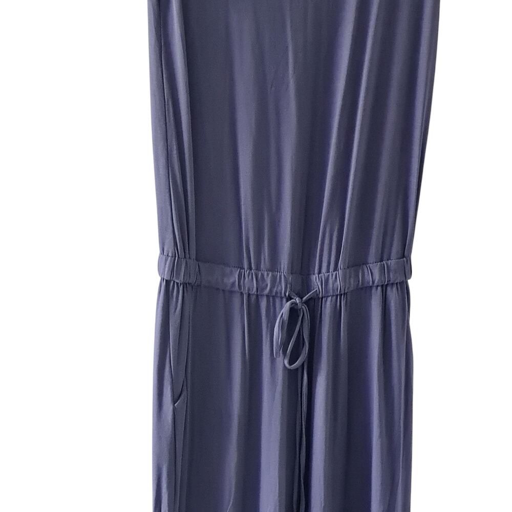 12PM by Mon Ami Periwinkle Blue Wide Leg Jumpsuit Small NWOT Soft Stretch Lounge - Picture 6 of 14
